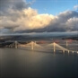 Ariel View of Bridge from Helicopter